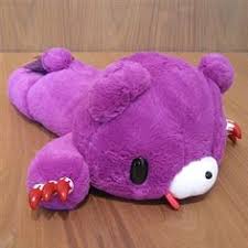 Taito Gloomy Bear Plush Lying Down Tongue Out Purple 9 Inches